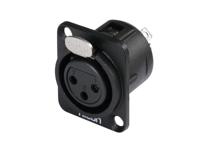 HICON XLR mounting plug 3-pin HI-X3DF-M