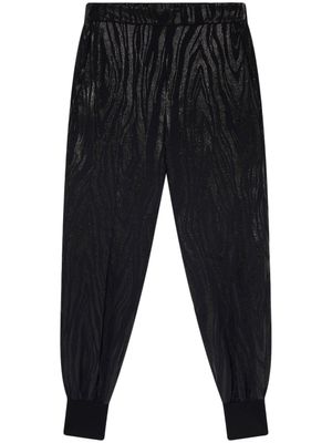 Stella McCartney pantalon fuselé à effet bois - Noir