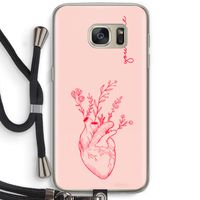 Blooming Heart: Samsung Galaxy S7 Transparant Hoesje met koord