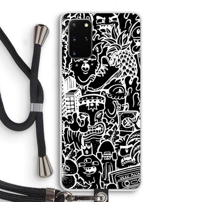 Vexx Black Mixtape: Samsung Galaxy S20 Plus Transparant Hoesje met koord