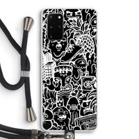 Vexx Black Mixtape: Samsung Galaxy S20 Plus Transparant Hoesje met koord