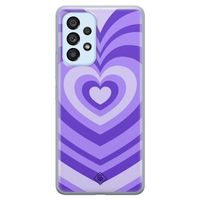 Samsung Galaxy A33 siliconen hoesje - Hart swirl paars Samsung Galaxy A33 siliconen hoesje - Hart swirl paars