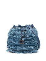 CHANEL Pre-Owned sac seau en jean à franges (2014-2015) - Bleu