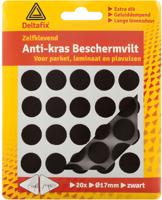 Anti-krasvilt rond 17mm zwart - Deltafix
