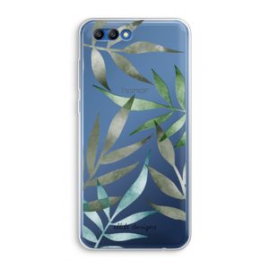 Tropical watercolor leaves: Honor 10 Transparant Hoesje