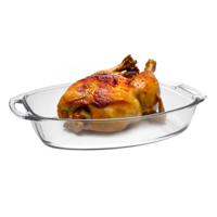 Marinex Ovenschaal van borosilicaat glas - ovaal - 4.2 Liter - 40 x 27 x 7 cm - serveerschaal