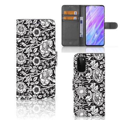 Samsung Galaxy S20 Hoesje Black Flowers Samsung Galaxy S20 Hoesje Black Flowers