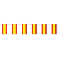Papieren slinger vlaggetjes Spanje landen decoratie 4 meter   -