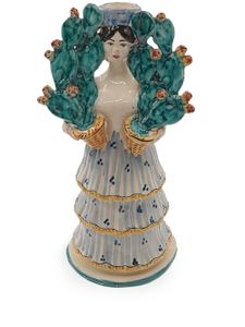 Les-Ottomans bougeoir en porcelaine Cactus Woman - Multicolore