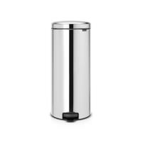 Brabantia NewIcon Pedaalemmer - 30 liter - kunststof binnenemmer - brilliant steel 114366