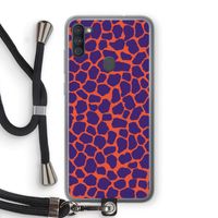 Purple Giraffe: Samsung Galaxy A11 Transparant Hoesje met koord