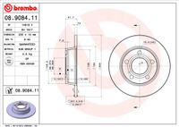 Remschijf BREMBO, Remschijftype: Massief, u.a. für Audi - thumbnail