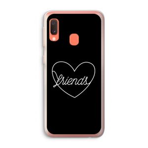 Friends heart black: Samsung Galaxy A20e Transparant Hoesje