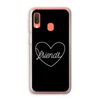 Friends heart black: Samsung Galaxy A20e Transparant Hoesje