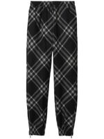 Burberry pantalon de jogging à carreaux - Noir