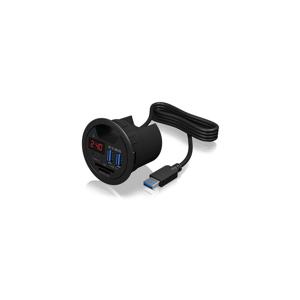 ICY BOX USB 3.2 Gen 1-hub 3 poorten Zwart