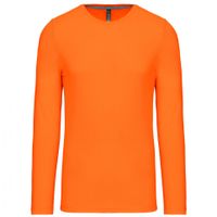 Oranje shirt met lange mouwen plus 4XL  -
