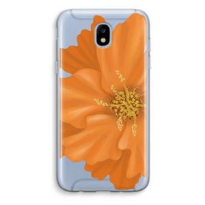 Orange Ellila flower: Samsung Galaxy J5 (2017) Transparant Hoesje