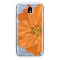 Orange Ellila flower: Samsung Galaxy J5 (2017) Transparant Hoesje