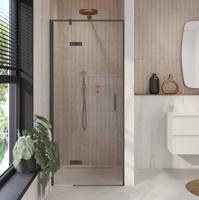 Ben Meteora draaideur links incl. antikalk 80x200cm mat zwart