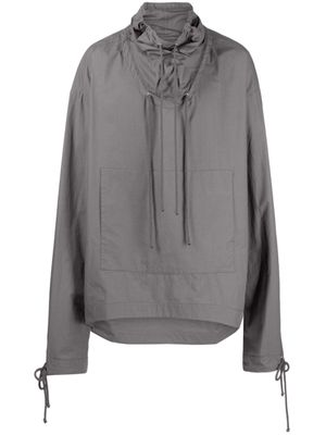 Craig Green chemise en coton à ourlet incurvé - Gris