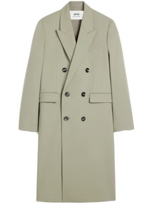 AMI Paris blazer en laine vierge à boutonnière croisée - Vert