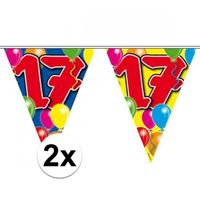 2x Leeftijd slingers 17 jaar 10 meter - thumbnail