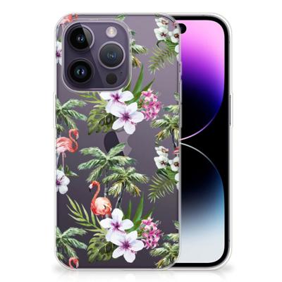 Apple iPhone 14 Pro | TPU Hoesje | Flamingo Palms