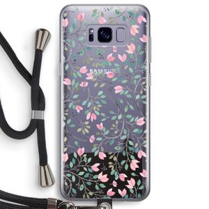 Sierlijke bloemen: Samsung Galaxy S8 Plus Transparant Hoesje met koord