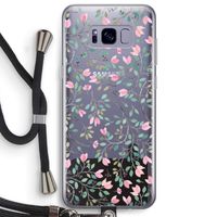 Sierlijke bloemen: Samsung Galaxy S8 Plus Transparant Hoesje met koord