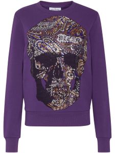 Philipp Plein sweat en coton à ornements strassés - Violet