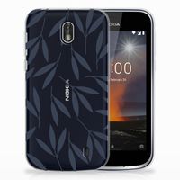 Nokia 1 TPU Case Leaves Blue - thumbnail