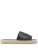 Dolce & Gabbana espadrilles à logo embossé - Noir