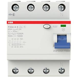 ABB 2CSF204201R3630 F204 A S-63/0,3 Aardlekschakelaar A 4-polig 63 A 0.3 A 400 V