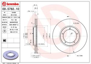 Remschijf BREMBO, Remschijftype: Binnen geventileerd, u.a. für Porsche