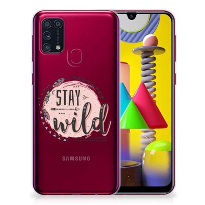 Samsung Galaxy M31 Telefoonhoesje met Naam Boho Stay Wild Samsung Galaxy M31 Telefoonhoesje met Naam Boho Stay Wild