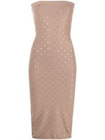 Alexander Wang robe à logo imprimé - Marron