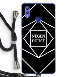 Negenduust geometrisch: Honor Note 10 Transparant Hoesje met koord