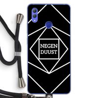 Negenduust geometrisch: Honor Note 10 Transparant Hoesje met koord