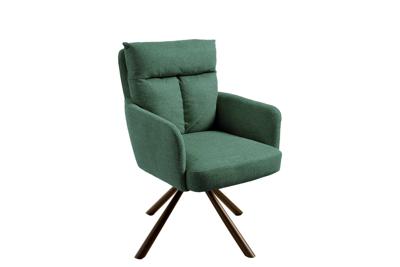 Draaistoel BIG GEORGE 360° met armleuningen structuurstof groen - 42084