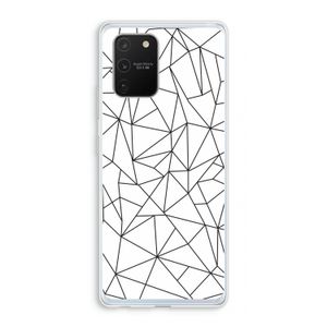 Geometrische lijnen zwart: Samsung Galaxy S10 Lite Transparant Hoesje