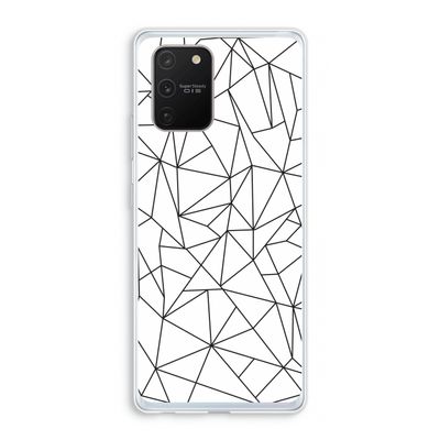 Geometrische lijnen zwart: Samsung Galaxy S10 Lite Transparant Hoesje