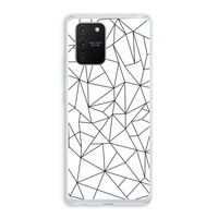 Geometrische lijnen zwart: Samsung Galaxy S10 Lite Transparant Hoesje
