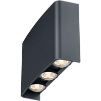 LED Wandlamp - Brinton Victo - Up & Down - 6W 480lm - 865 Helder/Koud Wit 6500K - Voor Buiten en Binnen - Waterdicht IP65 - Rechthoek - Zwart