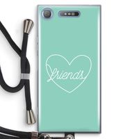 Friends heart pastel: Sony Xperia XZ1 Transparant Hoesje met koord