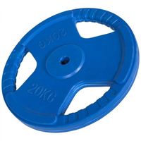 Gorilla Sports Gewicht - Halterschijf - 20 kg - Gripper Gietijzer rubber coating - thumbnail