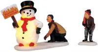 Lemax frosty&apos;s friendly greeting s/2 verlichte kerstdorp accessoire 1999