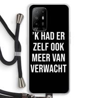 Meer verwacht - Zwart: Oppo A95 5G Transparant Hoesje met koord