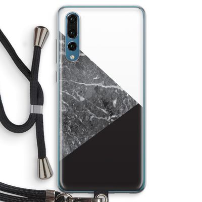 Combinatie marmer: Huawei P20 Pro Transparant Hoesje met koord