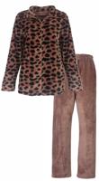 Dames huispak Fleece - Panter - Warm 2-delig huispak